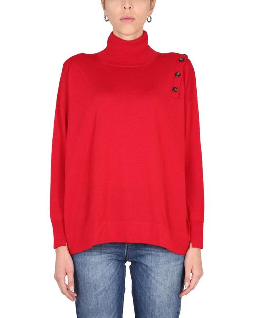 Stefano Mortari Red Turtleneck Shirt Not Specified Jumpers