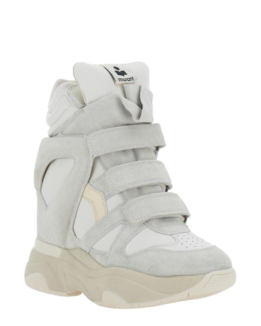 Isabel Marant White Sneakers Balskee-Gz Tech Fabric Trainers