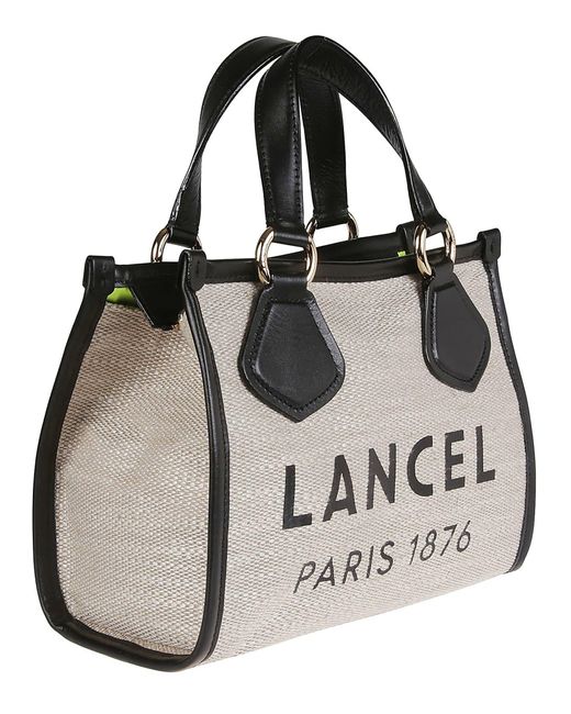 Lancel Black Summer Small Zip Tote Bag
