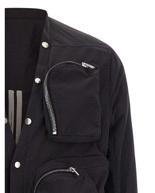 Rick Owens Black Cargo Jacket for men