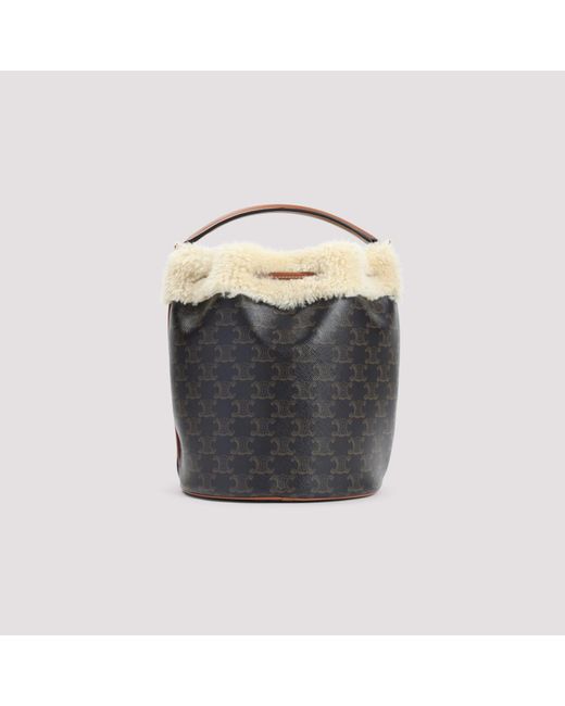 セリーヌ Celine Clara Bucket Bag CELINE Calfskin Teen Clara Drawstring Bucket Bag Tan 1681920