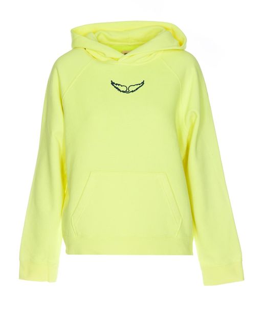 Zadig & Voltaire Georgy Photoprint Palmier Hoodie in Yellow | Lyst