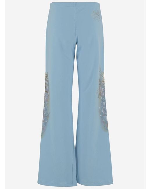 Balenciaga Blue Cotton Tacky Jogging Pants Trousers