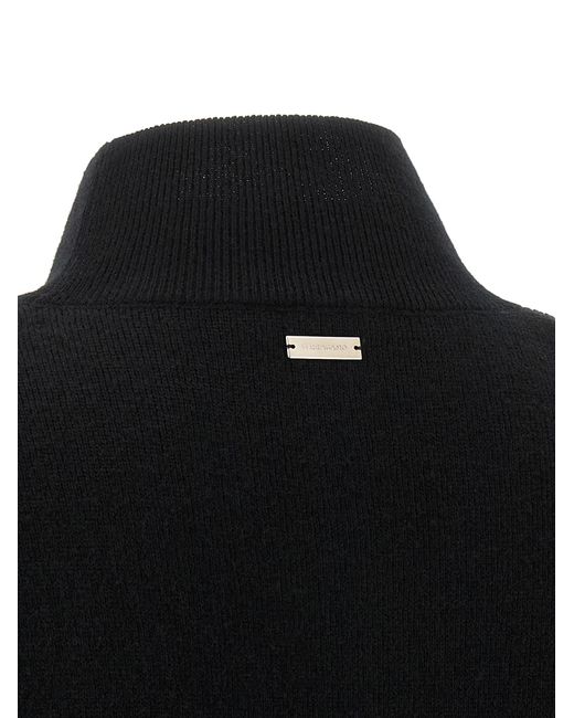 Ferragamo Black Floral Insert Sweater