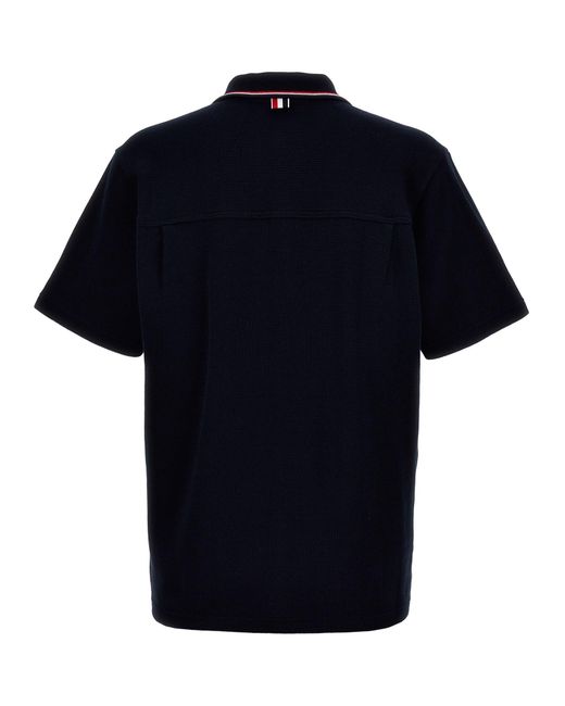 Thom Browne Blue Cotton Knit Shirt for men