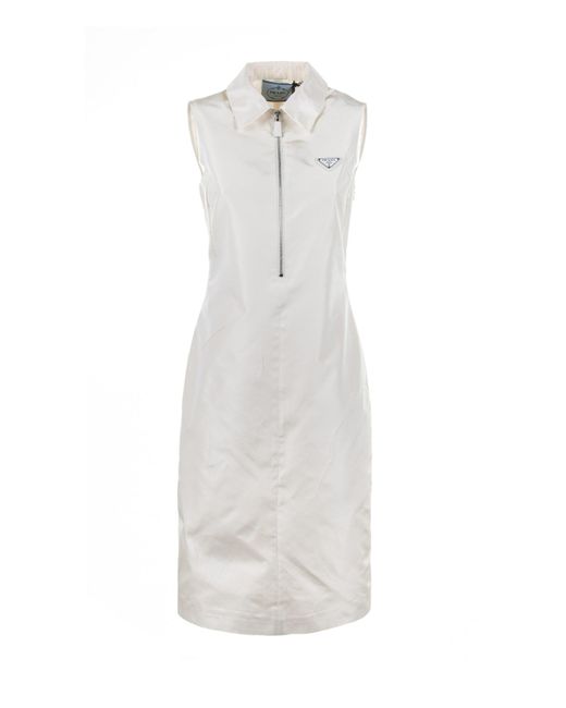 Prada White Faille Dress