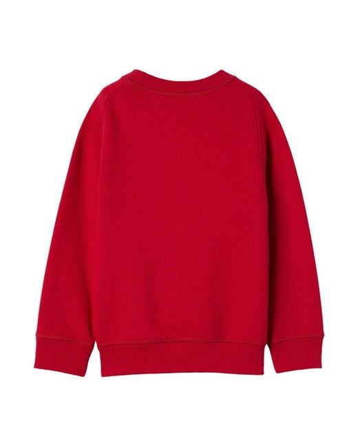 Gucci Red Sweatshirt With Contrast Logo Fabric Hoods & Sweatshirts for men