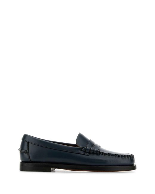 Sebago Blue Leather Classic Dan Loafers