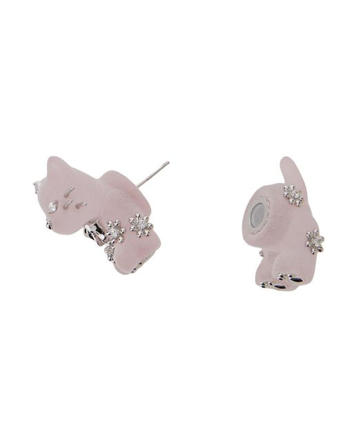 YVMIN Pink Earrings Split Kitten