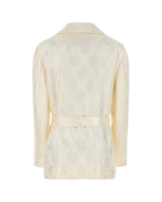 Fendi White Silk Blazer
