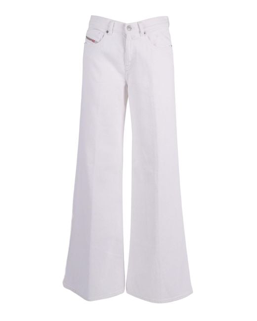 DIESEL White 5 Pockets Cotton Modal/Elastomultiester Jean