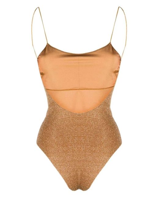 Oseree Brown Toffee Lumiere Maillot One-Piece Swimsuit