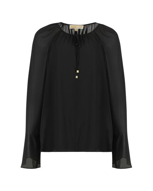 MICHAEL Michael Kors Black Blouse Crêpe Polyester Blouses