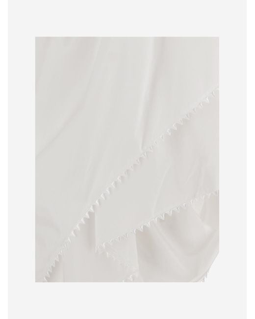 Jacquemus White Dress Layered Cotton