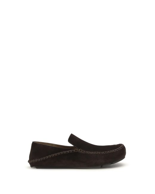 Loewe White Loafers Rambla Suede Upper for men
