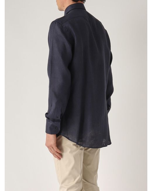 Etro Blue Shirt Roma Logo Shirt for men