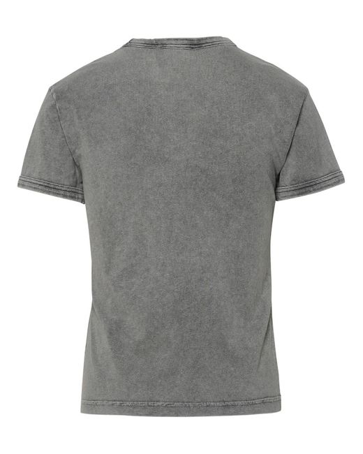 Acne Gray Cotton T-shirt