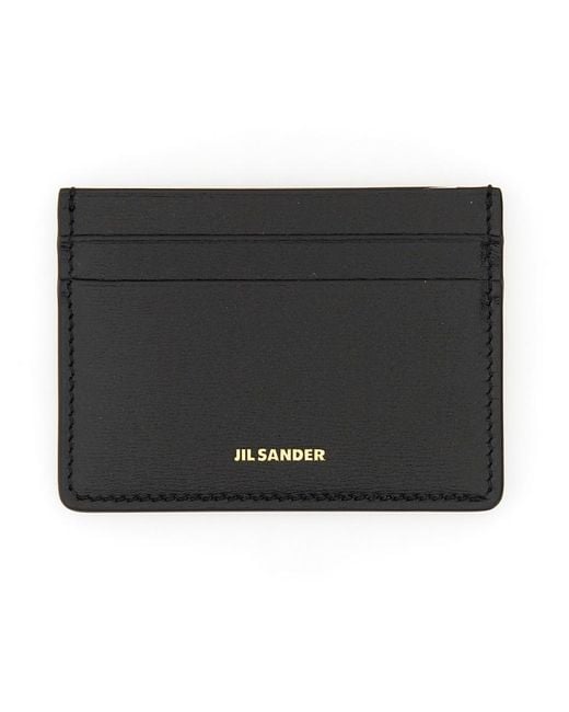 Jil Sander Black Leather Cardholder Wallets & Purses