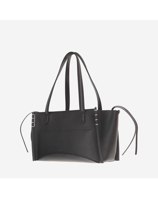 J.W. Anderson Black Shoulder Bag Elongated Cabas Leather