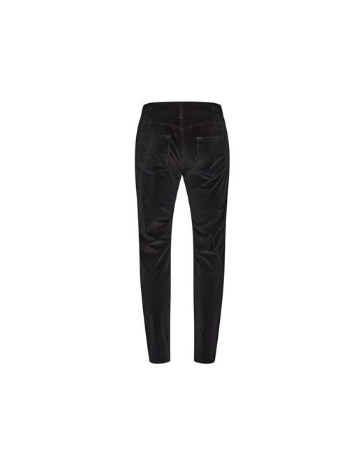 Dolce & Gabbana Black Velvet Ribbed Pants for men