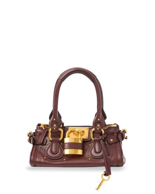 Chloé Purple Paddington Leather Shoulder Bag