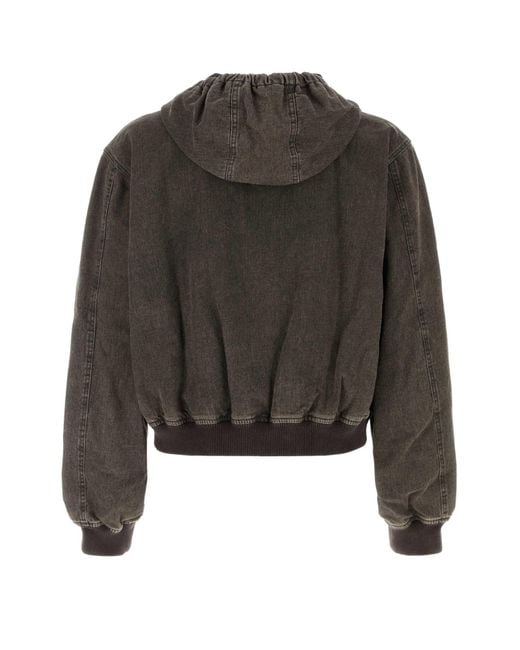 Our Legacy Black Charcoal Denim Bomber Jacket for men
