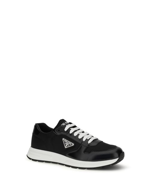 Prada Black Prax 01 Sneakers Lace Up for men