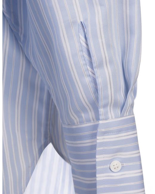 Ermanno Scervino Blue And Striped Over Shirt