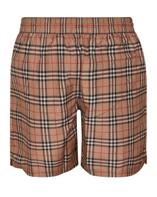 Burberry Multicolor House Check Drawstring Waist Shorts for men