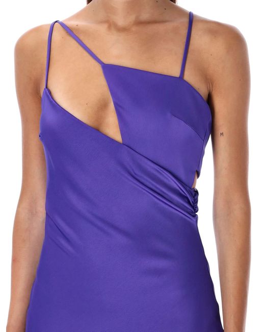 The Attico Purple Melva Vivid Long Dress