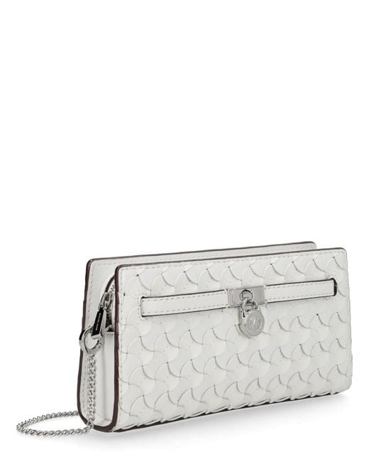 MICHAEL Michael Kors Gray Leather Shoulder Bag Cow