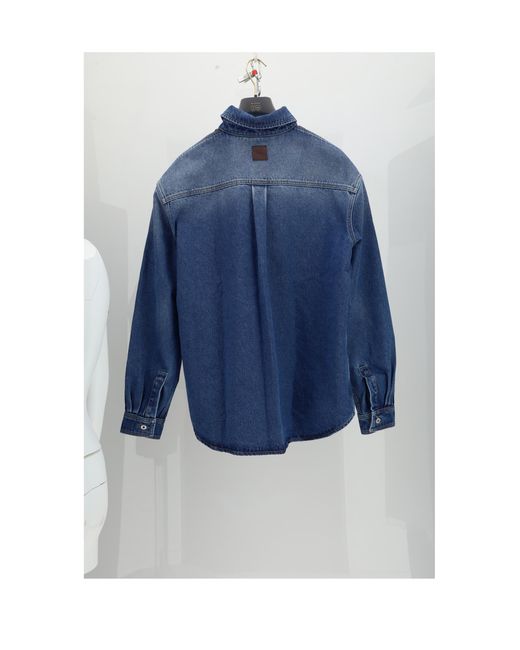 Dior Blue Denim Jacket Laser Print Cotton for men