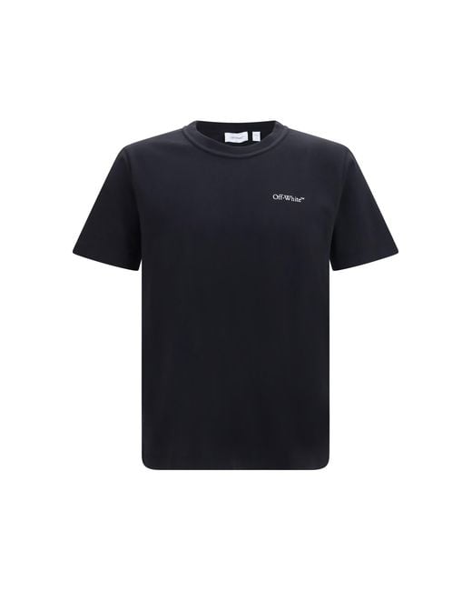 Off-White c/o Virgil Abloh Blue T-Shirt Small Bookish Cotton T-Shirts for men