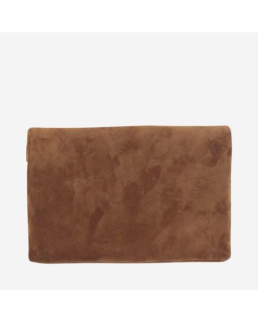 Saint Laurent Brown Shoulder Bag Suede
