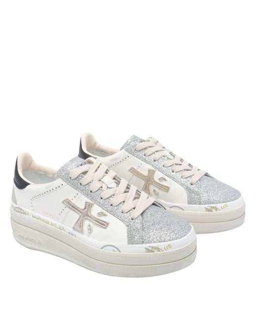 Premiata White Claudia Sneakers