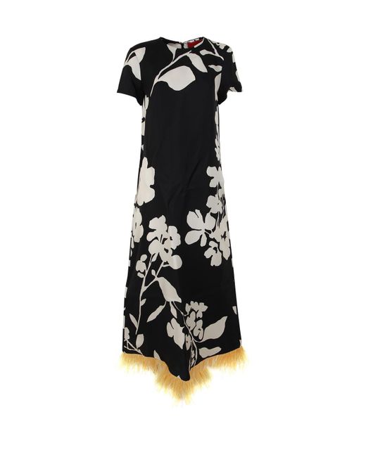La DoubleJ Swing Dress (with Feathers) in Black Lyst