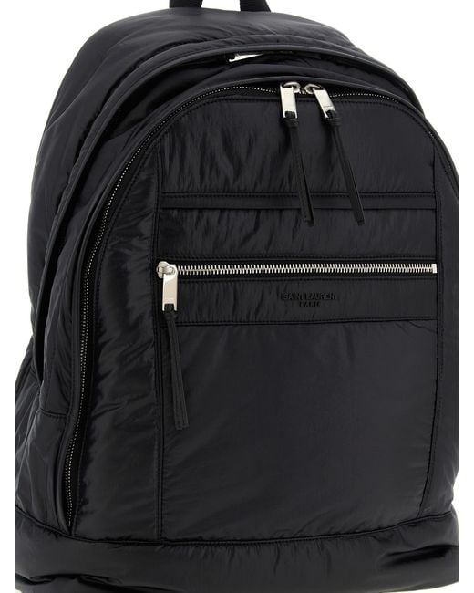 Saint Laurent Black 'City' Backpack for men