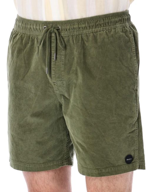 RVCA Green Escape Elastic Shorts for men