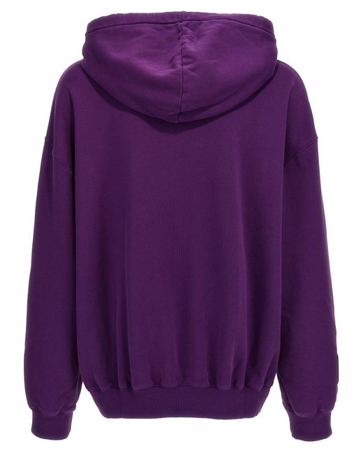 Lanvin Purple Logo Print Hoodie Sweatshirt for men