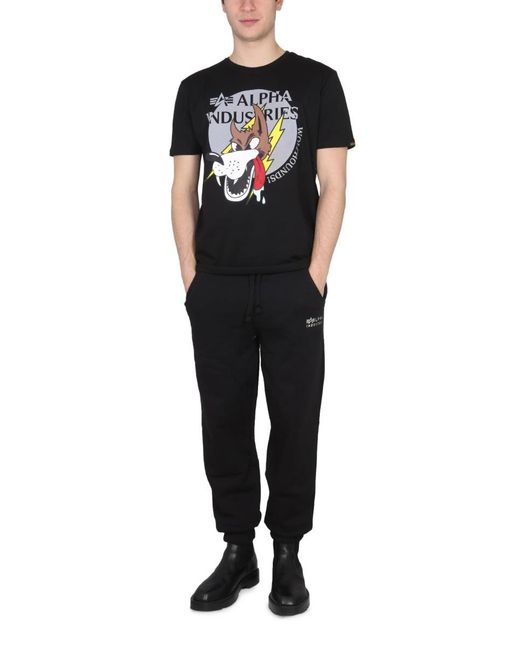 Alpha Industries Black Wolfhounds T-Shirt for men