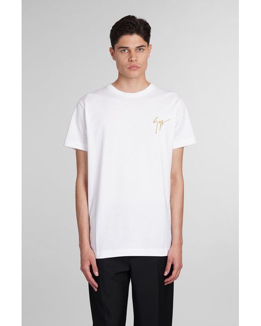 Giuseppe Zanotti Lr01 T-shirt In White Cotton for men