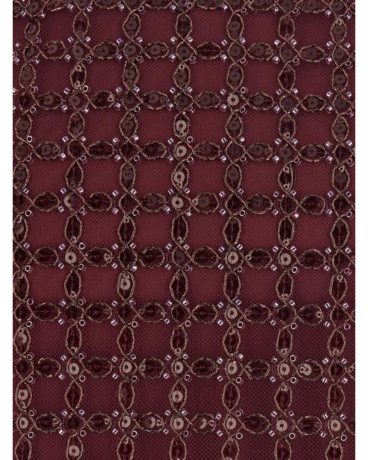 ROTATE BIRGER CHRISTENSEN Purple Dress Halterneck Sequin Polyester