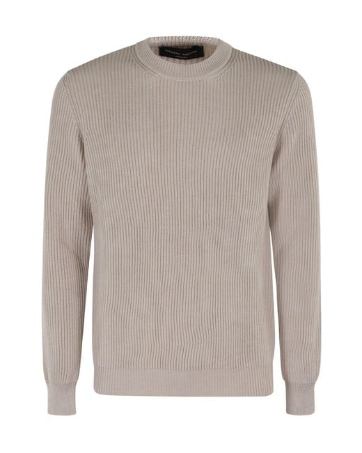 Roberto Collina Gray Girocollo Ml for men