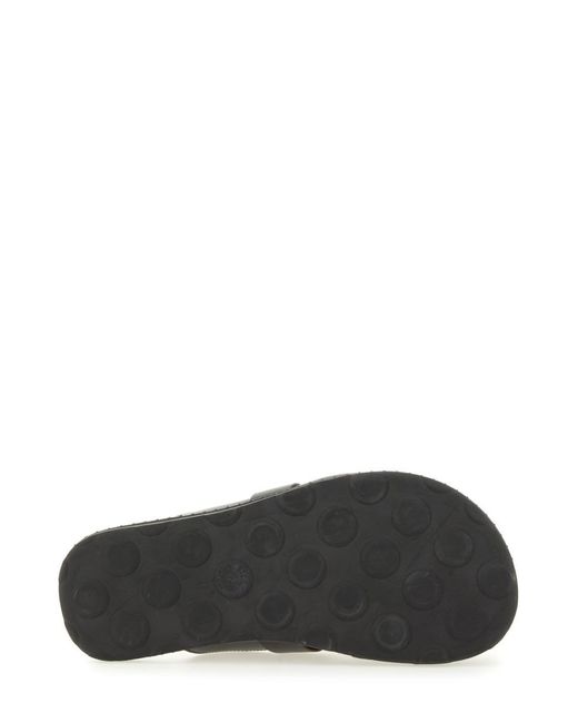 Moschino Green Leather Sabot Flats