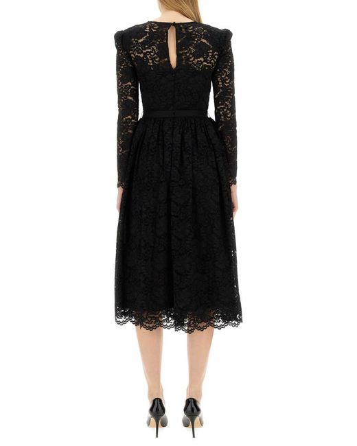 Self-Portrait Black Longuette Dress