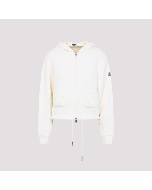 Moncler White Zip Up Jacket