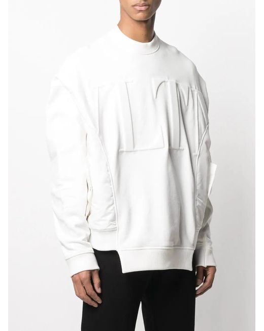 Valentino White Vltn-Embossed Sweatshirt Clothing for men