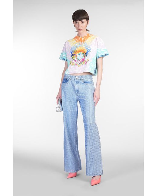 【関税込み】Casablanca ブルー フローラル ジーンズ CASABLANCA Jeans in Blue | Lyst