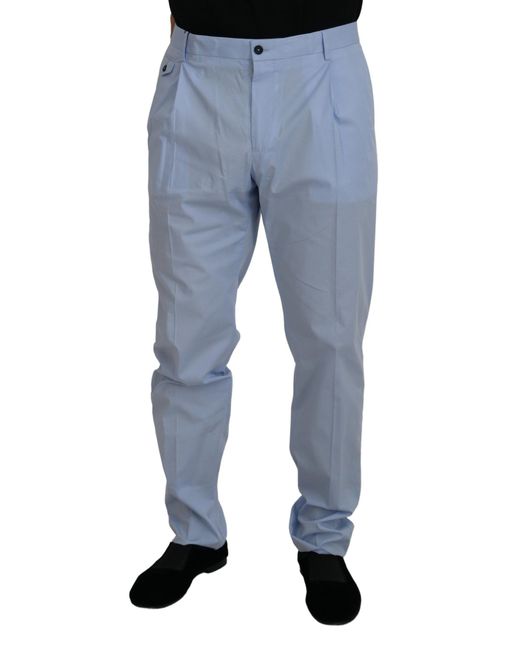 Dolce & Gabbana Blue Elegant Slim Fit Chinos for men