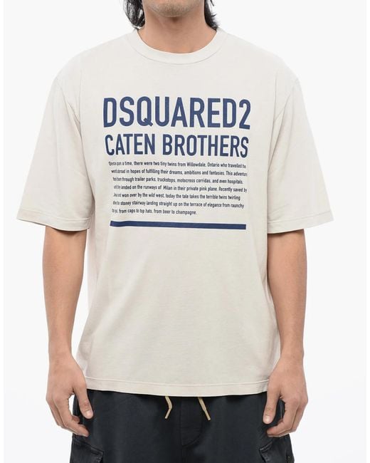 DSquared² White Loose Fit Logo T-Shirt Clothing Polo & T-Shirts for men